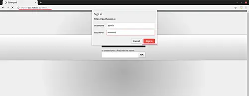 Административная область Etherpad