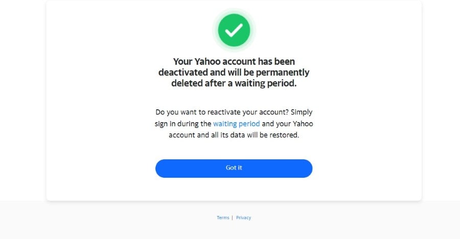 как удалить вашу учетную запись yahoo