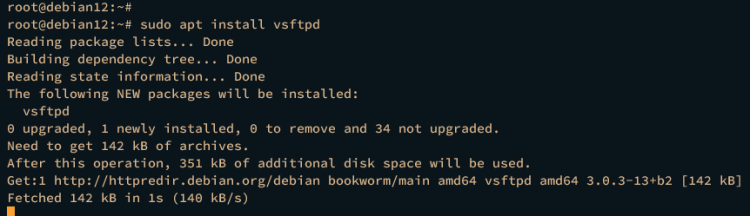 install vsftpd