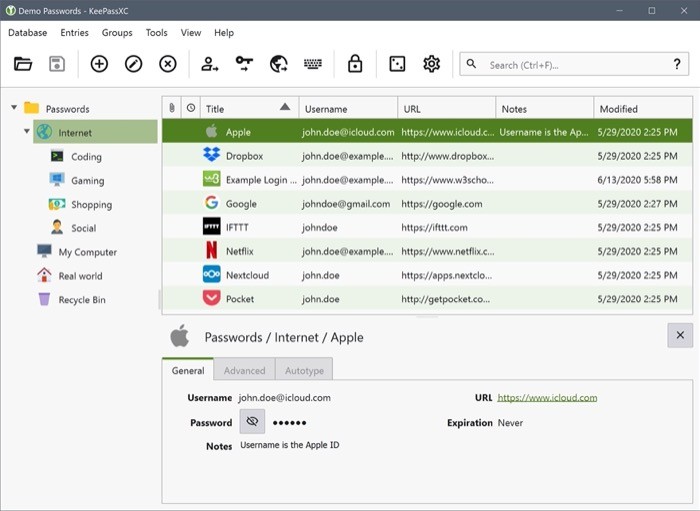 lastpass alternativen — keepassxc