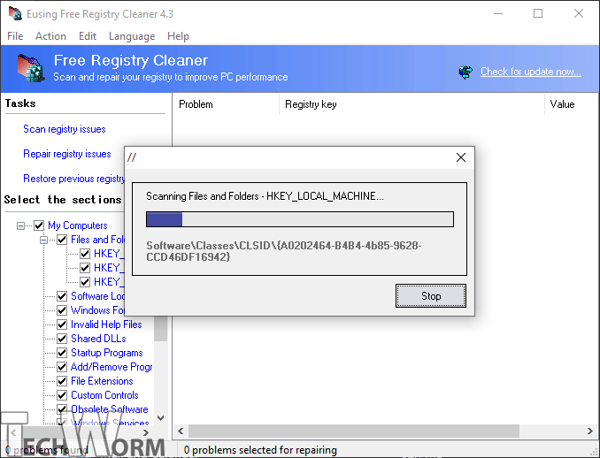 Eusing Free Registry cleaner