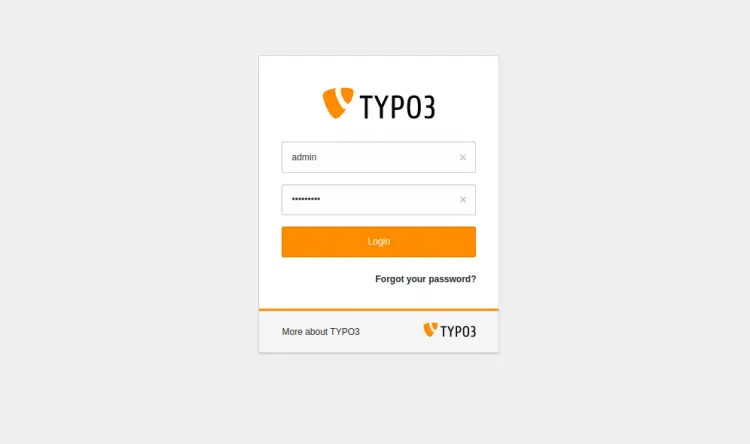 Вход в Typo3