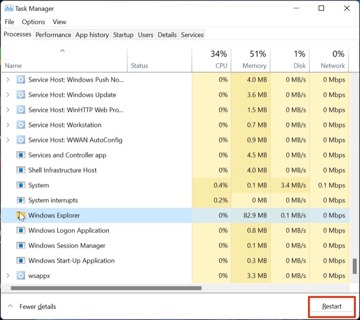 administrador de tareas del explorador de windows
