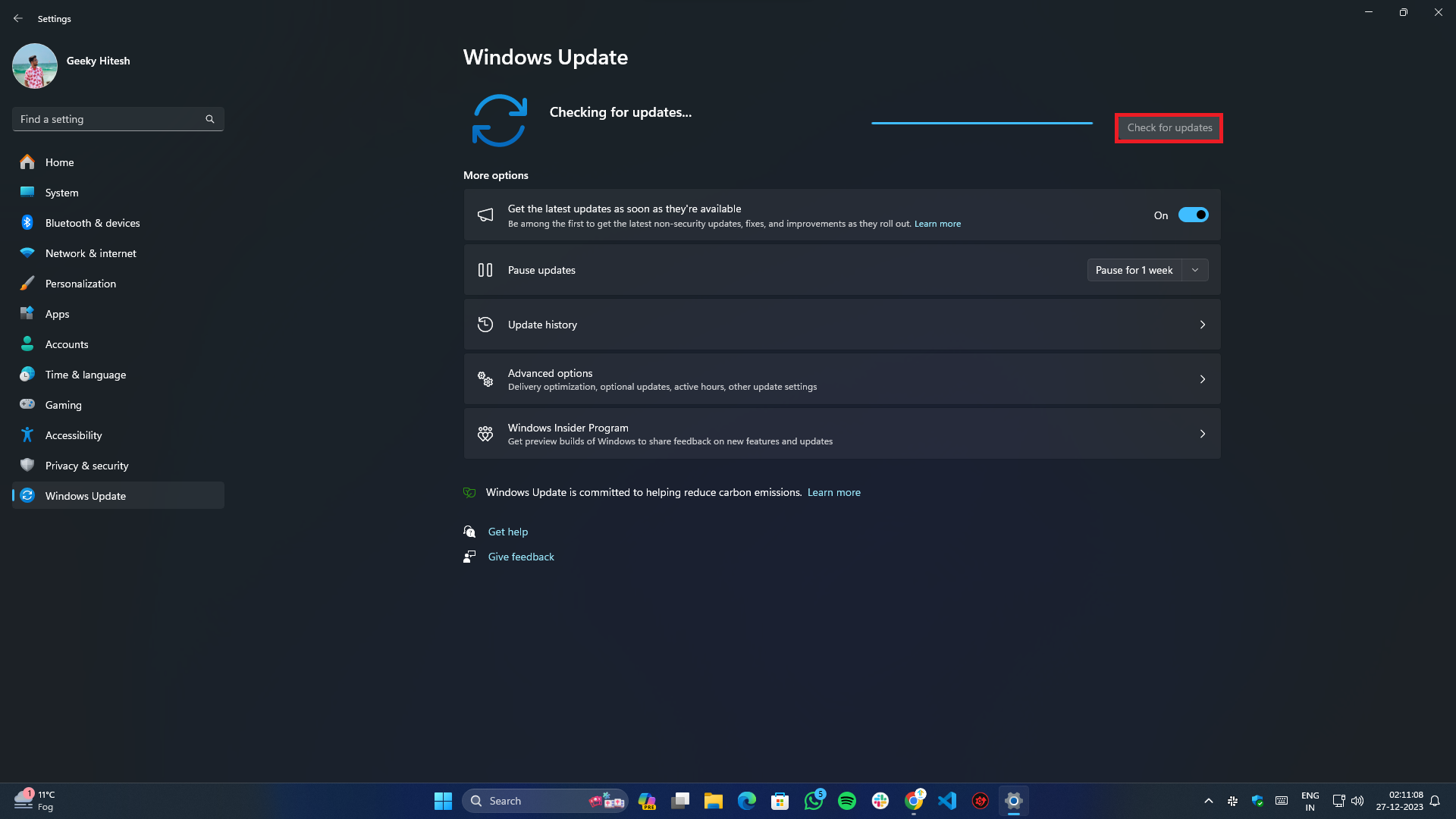 Beheben des Clock Watchdog Timeout unter Windows - Überprüfen auf Windows-Updates