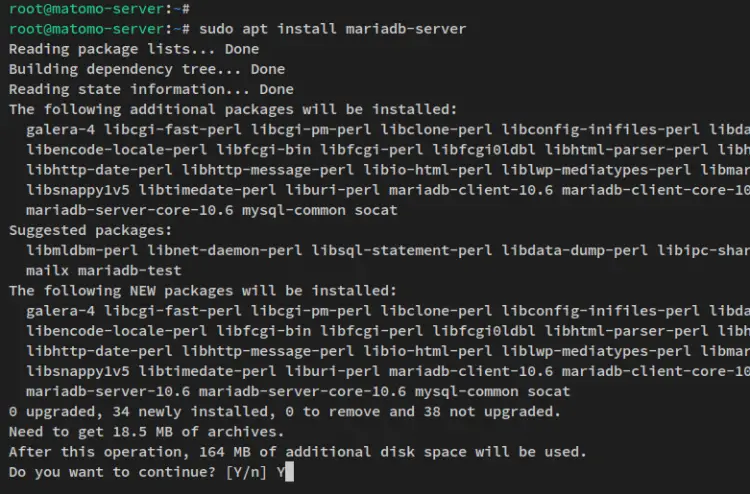 instalar mariadb