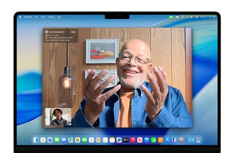 recurso de tradução ao vivo no macos 26