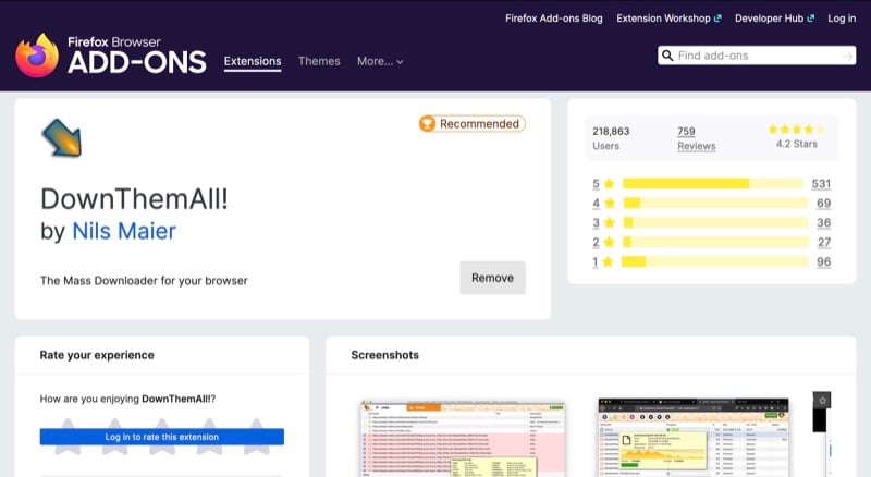 downthemall firefox 확장 프로그램