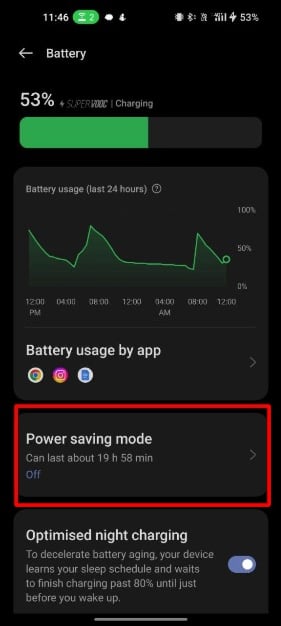 imagem mostrando modo de economia de energia