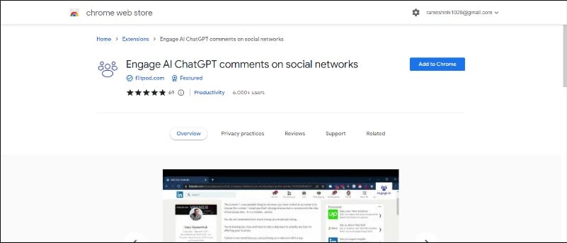 imagem mostrando a extensão engage ai chatgpt