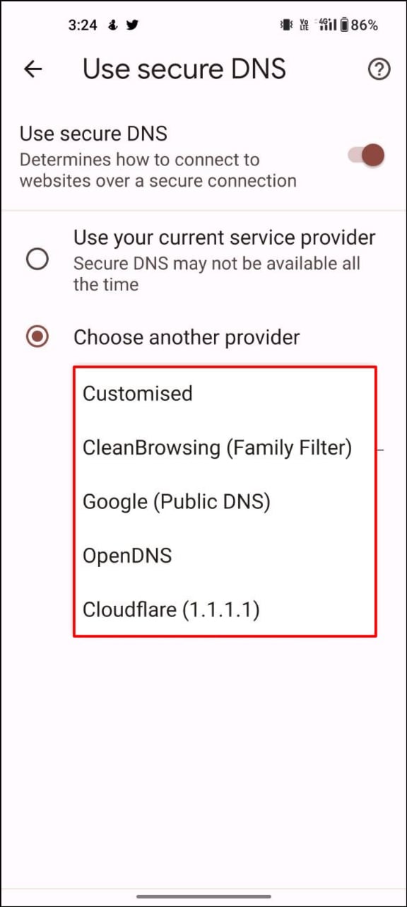 google-chrome-dns-einstellungen