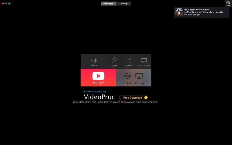 5k lettore video