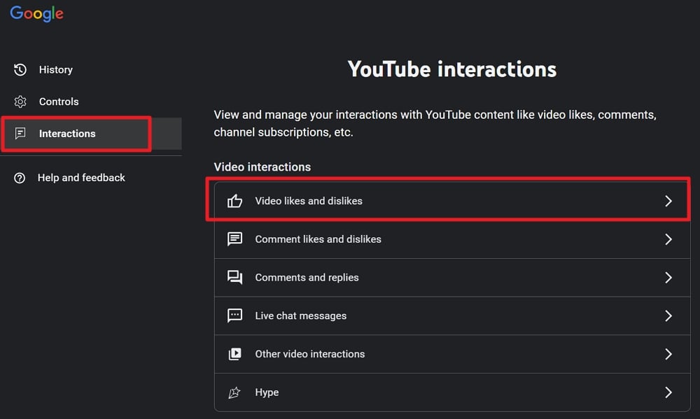 interazioni youtube