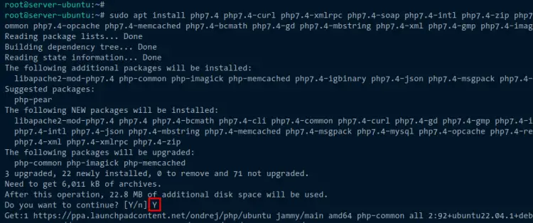 instalar php 7.4