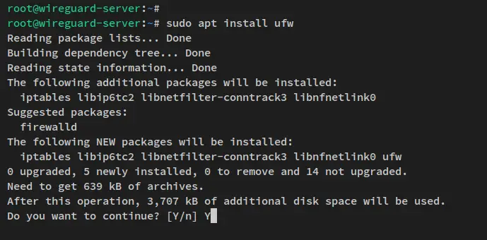 installer ufw