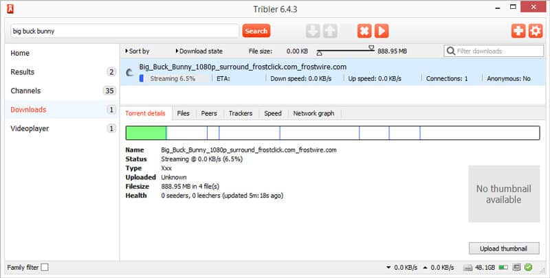 Cliente torrent Tribler para mac