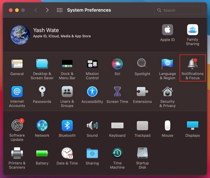 desactivar compartir enfoque entre dispositivos
