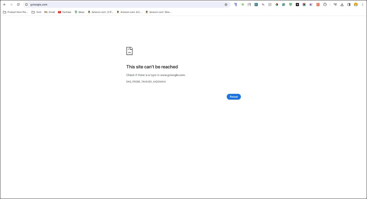 DNS_PROBE_FINISHED_NXDOMAIN-Fehler
