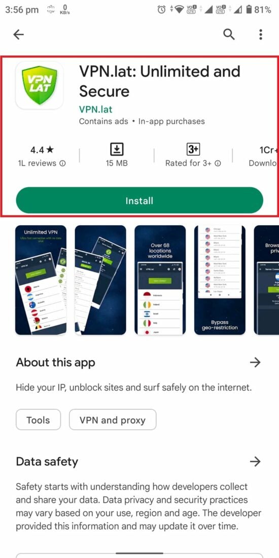 installa vpn.lat