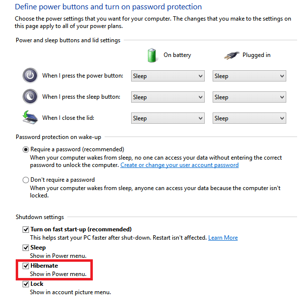 Windows 8の休止を有効にする