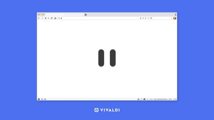 modo de descanso del navegador vivaldi