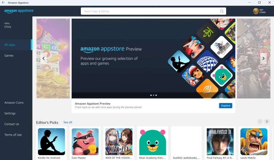 App Android su Windows 11