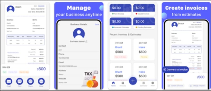 aplicación invoice togo