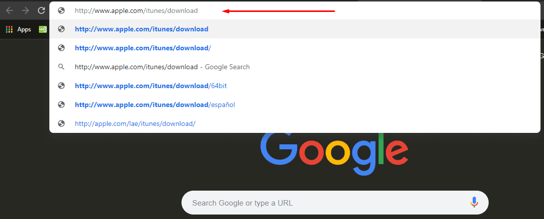 AppleサイトからWindows用iTunesをダウンロード
