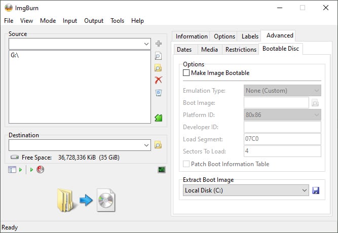 Конвертировать загрузочный USB в ISO
