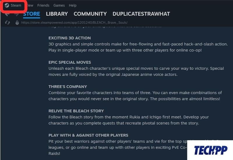 использование steam шаг 1