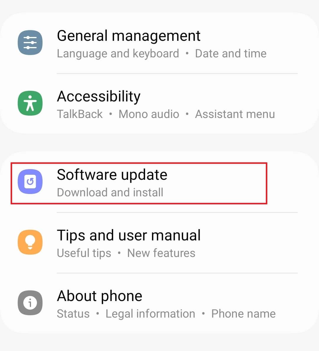 Aggiornamento software