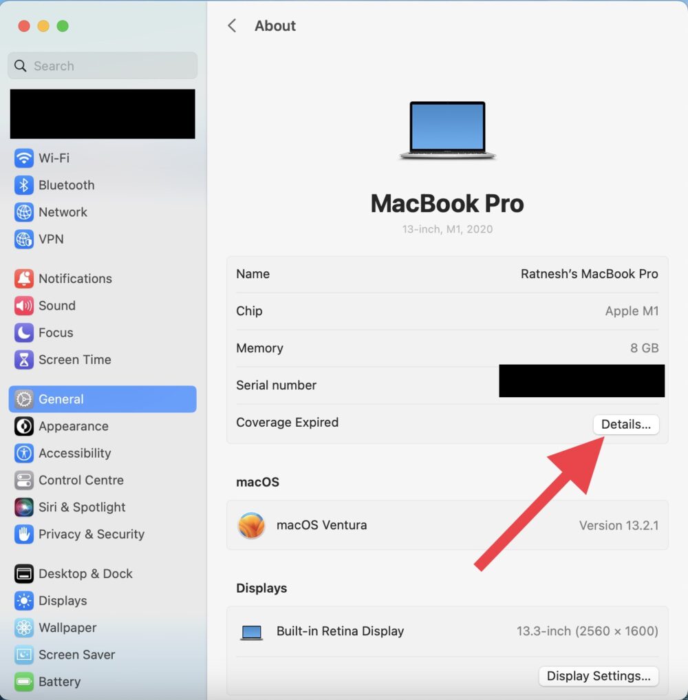 большое меню о вашем macbook