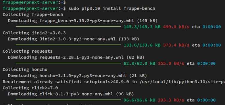 install bench
