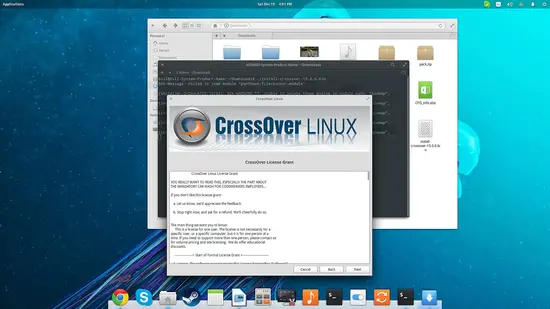 El instalador de Crossover.