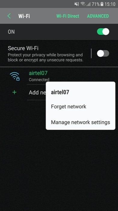 AndroidでのDNSサーバー変更
