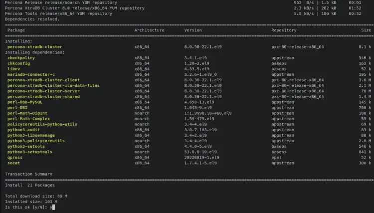 installa percona xtradb cluster