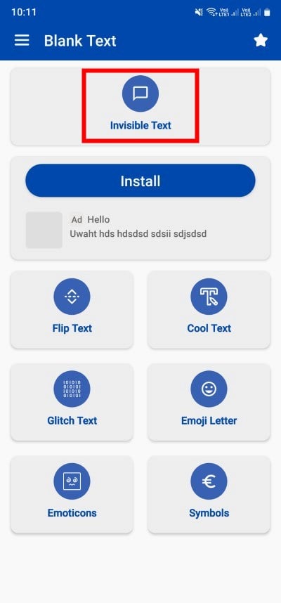 invia messaggi vuoti su whatsapp