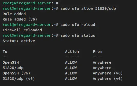 configurer le pare-feu ufw
