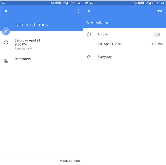 la forma más fácil de establecer recordatorios es simplemente buscarlo en google - google establecer recordatorios 2