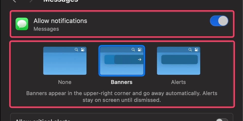 desativar notificações de aplicativos