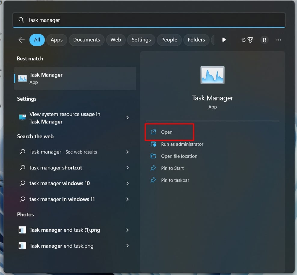 imagen mostrando administrador de tareas de windows 11