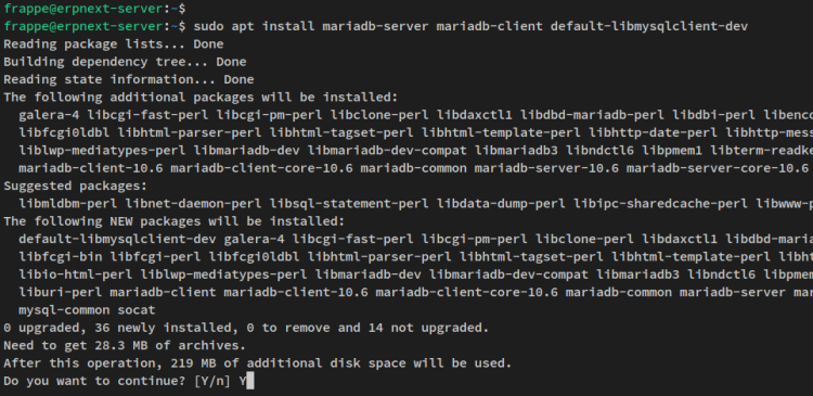 install mariadb