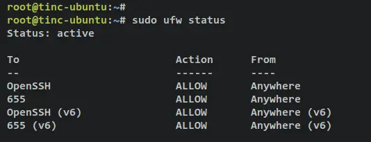 verifica ufw