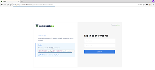 Dashboard CockroachDB