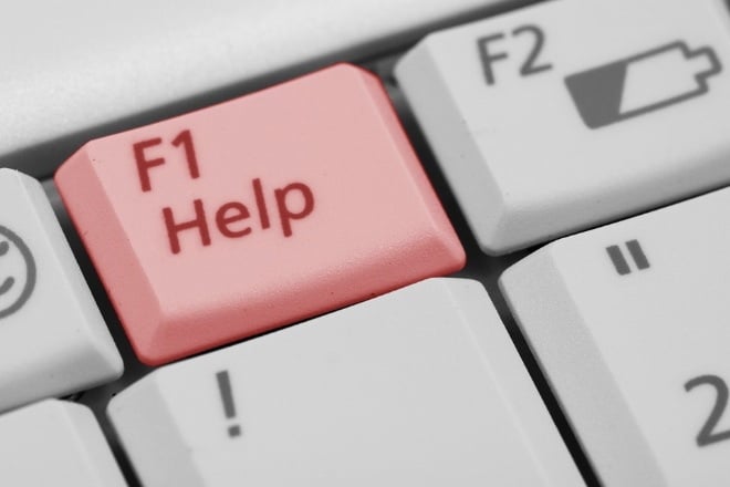 Tecla F1 en el teclado