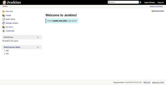 Panel de control de Jenkins