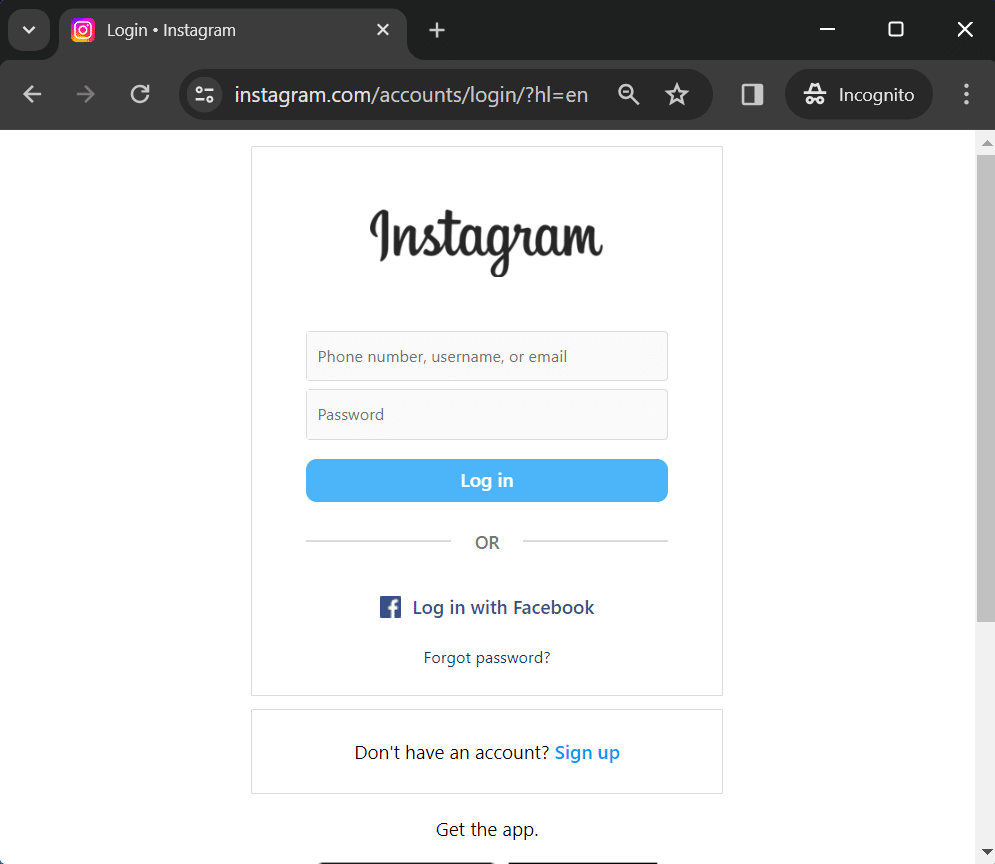 вход в Instagram