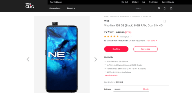 procurez-vous le vivo nex avec snapdragon 845 pour seulement 27 390 rs - vivonex e1546598525901