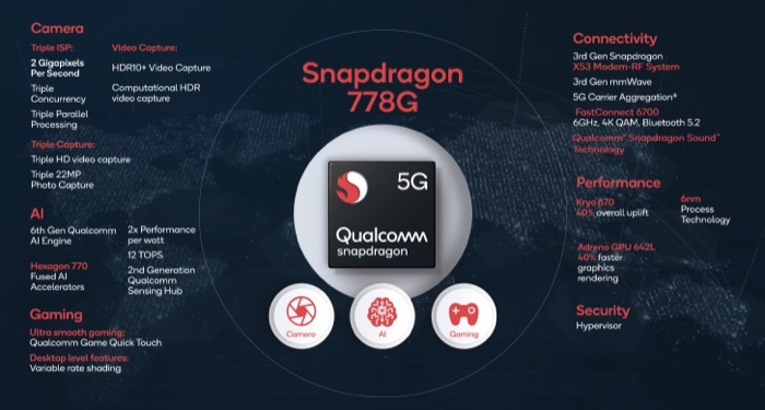 qualcomm snapdragon 778g 5g aims to improve multimedia experience on mid-range smartphones - sd778g 1