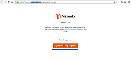 Installer web di Magento