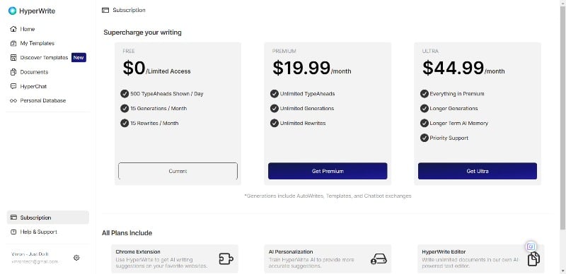 planos hyperwrite
